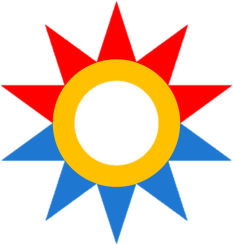 Paramis Logo Black And Red Ten Point Star